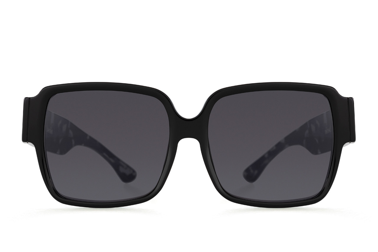 Sara Polarized Women's Fashion Sunglasses/Black-Cream - EyeNeeds